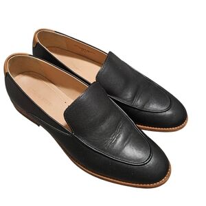 Moral Code Raven Black Leather Loagers Size 8M